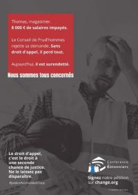 NON AU PROJET DE DECRET DARMANIN DE RESTREINDRE LE DROIT D'APPEL